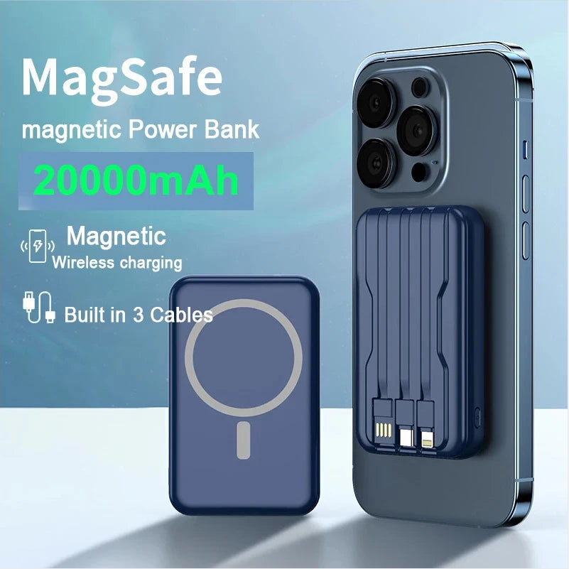 Magnetic Power Bank 20000Mah 10W Wireless Fast Charging Portable Battery Magsafe Powerbank For Iphone 16 14 15 Pro Huawei Xiaomi