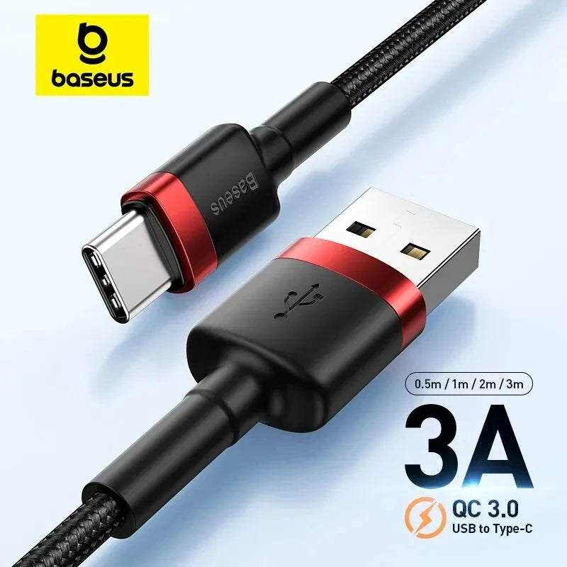 Baseus Usb C Cable For Oneplus 12 Quick Charge 3.0Usb C Cable Fast Charging Cable Type C For Huawei Xiaomi 13 Usb-C Charger Wire