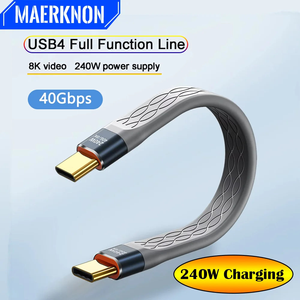 240W 40Gbps Data Transmission Cord Multifunction Fast Charger General Cable Phone Fast Charger General Cable For Iphone Xiaomi