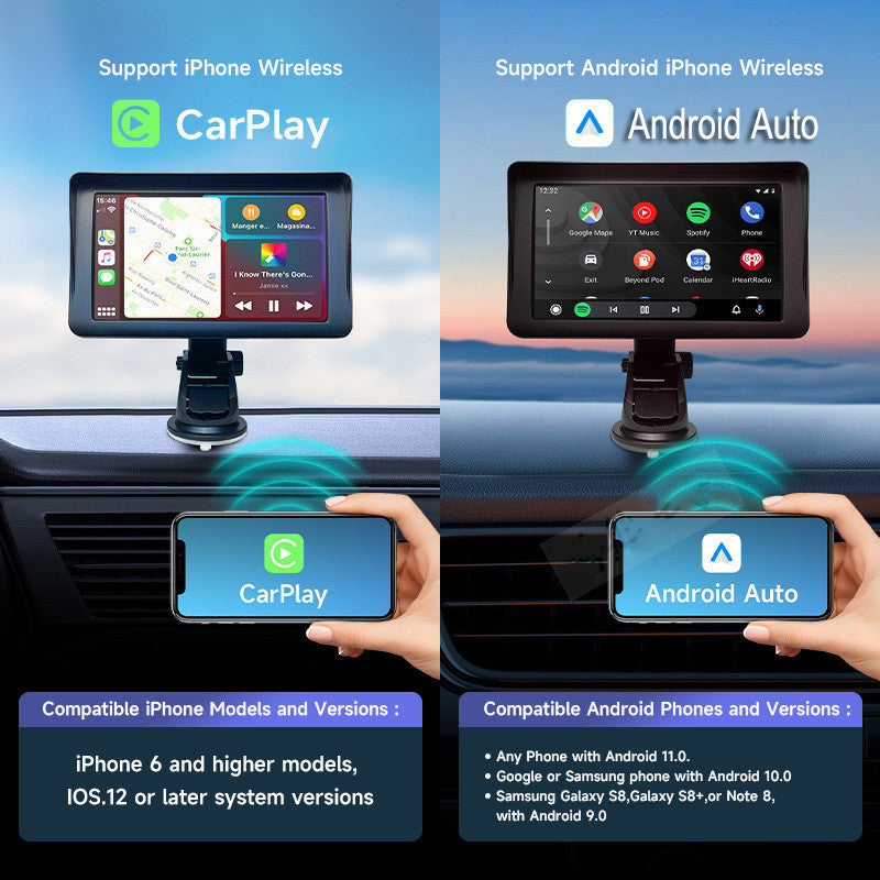 7 IPS Car Smart Screen Wireless Carplay Auto