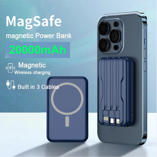 Magnetic Power Bank 20000Mah 10W Wireless Fast Charging Portable Battery Magsafe Powerbank For Iphone 16 14 15 Pro Huawei Xiaomi