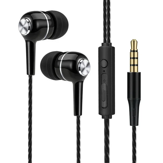 Wired Headphones 3.5Mm Sport Earbuds With Bass Phone Earphones Stereo Headset With Mic Volume Control Music Earphones