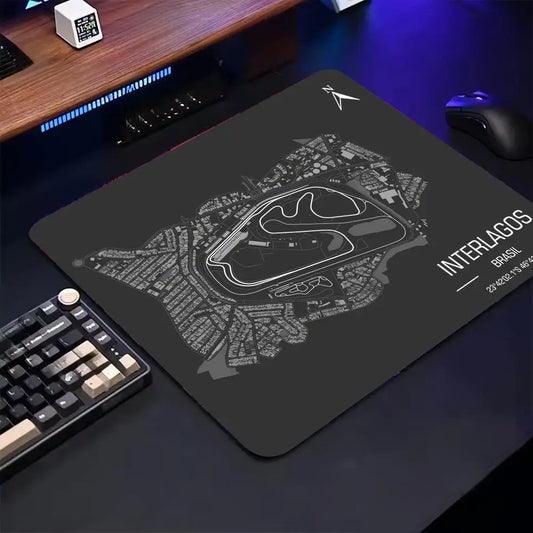 F-F1 Racing Circuits Mouse Pad Cartoon Rubber Small Mouse Pad Desktop Computer Office Keyboard E-Sports Rogs Game