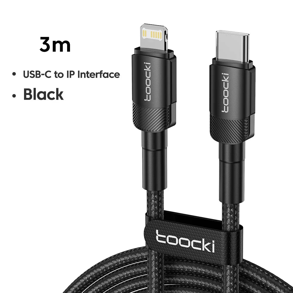 Toocki Pd 27W Usb C To Ip Cable For Iphone 14 13 12 11 Pro Xs Type C To Lightning Cable Data Wire Fast Charging Phone Data Wire