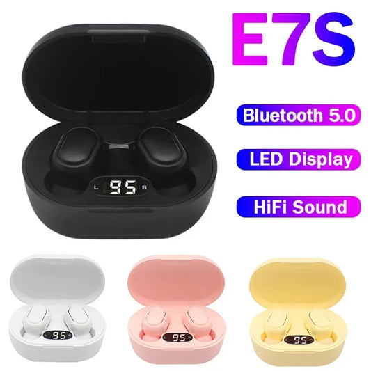 Tws E7S Bluetooth Earphones Wireless Headphones Headset With Mic Hifi Stereo Sport Noise Cancelling Mini Earbuds For Smartphones