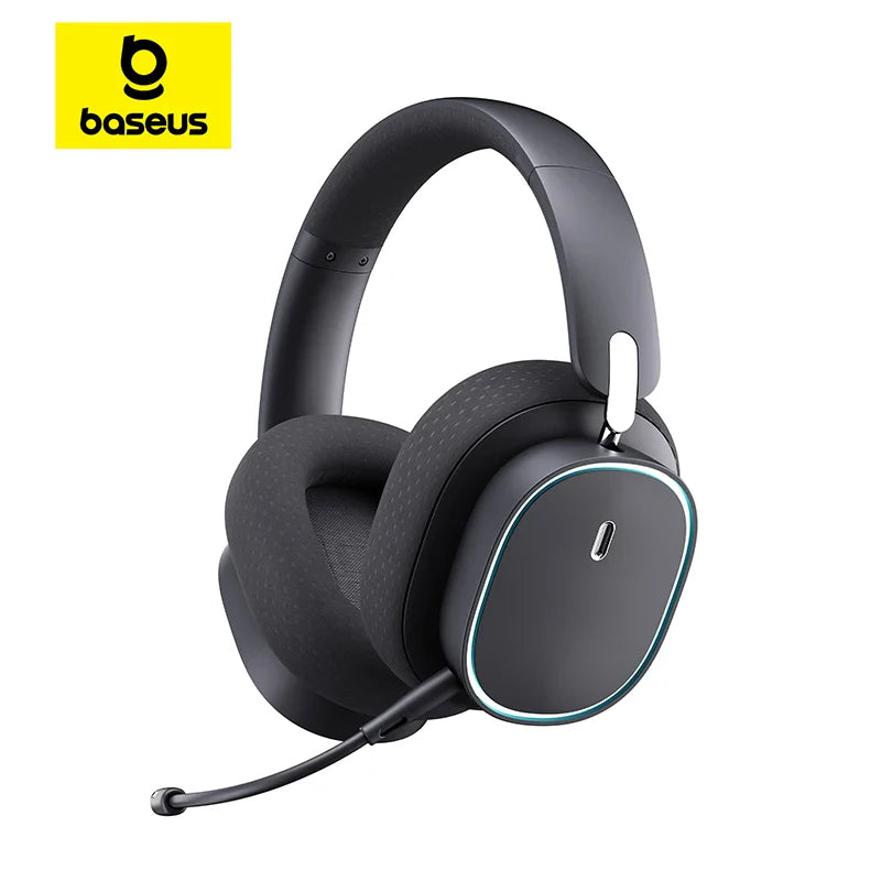 Baseus Gh02 Gaming Wireless Headphone With Mic Over-Ear Headphones Bluetooth 5.3 40Mm Driver 2.4G/Wireless/Cable Rgb Headsets