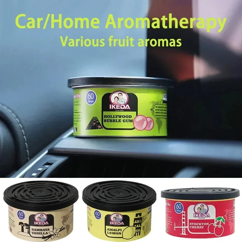 Car Air Freshener: 12 Kinds Scent | Organic Cans | Odor Eliminator Essential | Long-Lasting | Strong Fragrance | For Home