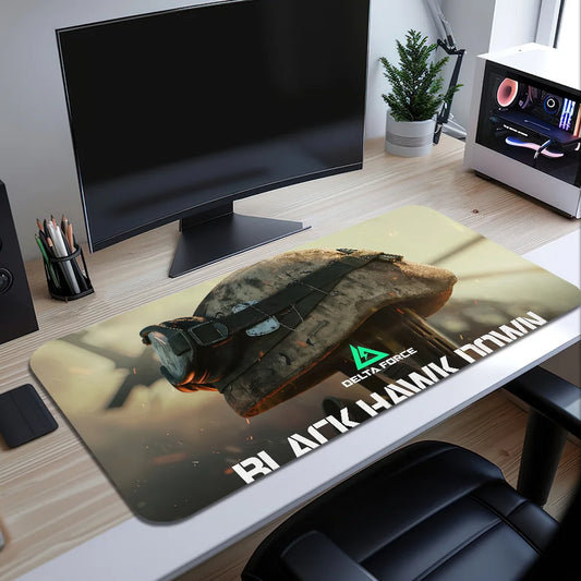 Game D-Delta Force Mouse Pad Large Desk Mat Keyboard Ergonomic Office Rubber Game Pc Non-Slip Anti-Fray Home Custom Best Price