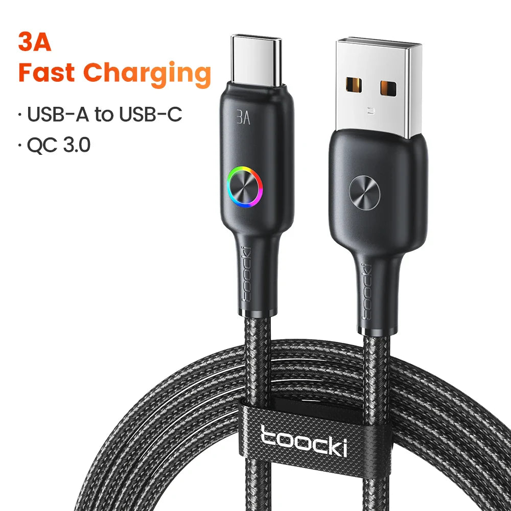 Toocki Type C To Type C Cable 100W Pd Fast Charging Charger Usb C To Usb C Mobile Phone Cable For Xiaomi Poco Realme Macbook