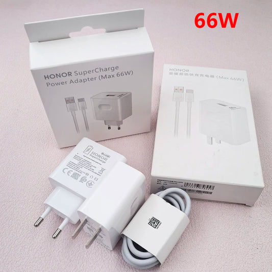 Honor Magic 7Lite 6 5 4 X60 Pro 66W Super Fast Charger 11V6A Usb Type C Cable For Honor 90 80 70 50 60 Se Magic Vs 2 X9 X40 X30I