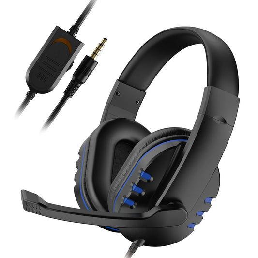 Headphones 3.5Mm Wired Gaming Headset Earphones Music For Ps4 Play Station 4 Game Pc Chat Computer With Microphone