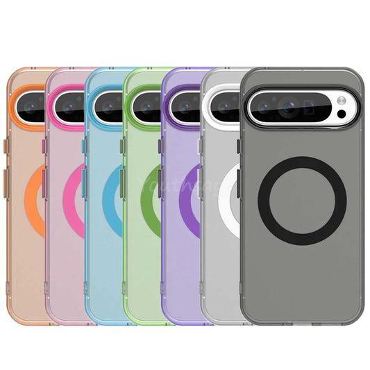 Wireless Charging Case Google Pixel 9 Pro Xl Case Magnetic Luxury Frosted Silicone Pixel 9 Pro Xl Protector Cover Pixel 9 Pro Xl