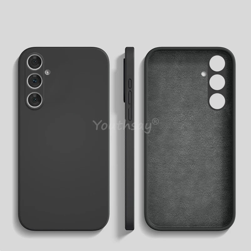 For Samsung Galaxy S24 Fe Case Liquid Silicone Plain Case Samsung S24 Fe Cover Tpu Anti-Drop Phone Protector Cover S24 Fe Case