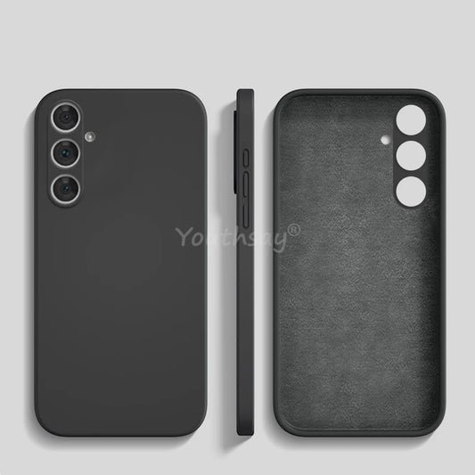 For Samsung Galaxy S24 Fe Case Liquid Silicone Plain Case Samsung S24 Fe Cover Tpu Anti-Drop Phone Protector Cover S24 Fe Case