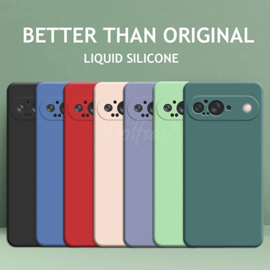 For Google Pixel 9 Case Liquid Silicone Rubber Protector Phone Case Google Pixel 9 Cover Tpu Plain Case Pixel 9 Cover