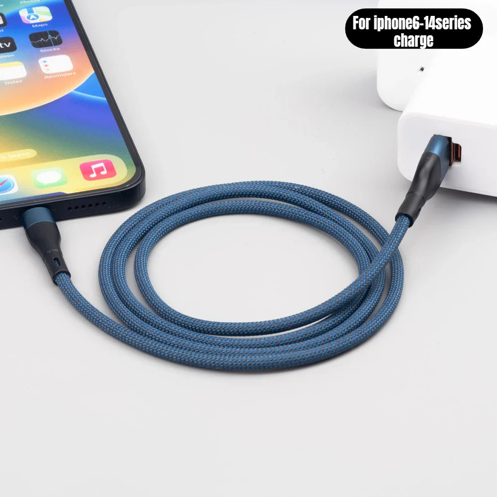 Usb Cable For Iphone 13 12 14 Plus 11 Pro Max Se Xr X Xs 5S 8 7 6 Plus 2.4A Fast Charging Cable Cord Mobile Phone Data Cable 1M