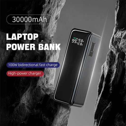160W Power Bank 30000Mah Tft Digital Display Pd100W Pd Qc Scp Pd80W+Pd80W Laptop Phone Earphone Portable Two Way Fast Charging