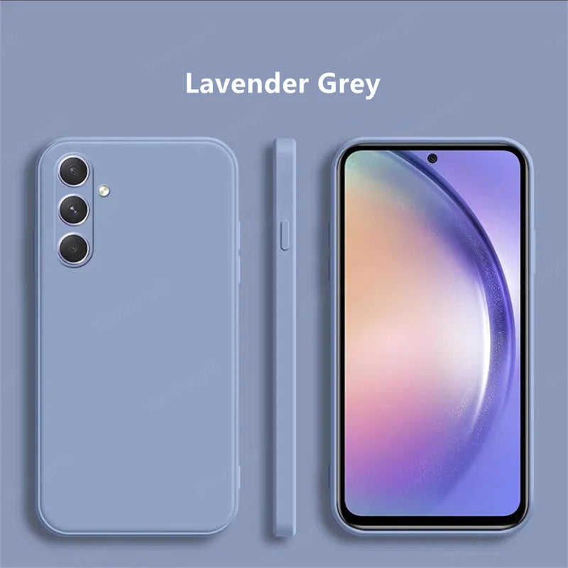 For Samsung Galaxy S24 Fe Case Cover Samsung Galaxy S24 Fe Fundas Coque Soft Original Liquid Silicone Back Case Samsung S24 Fe