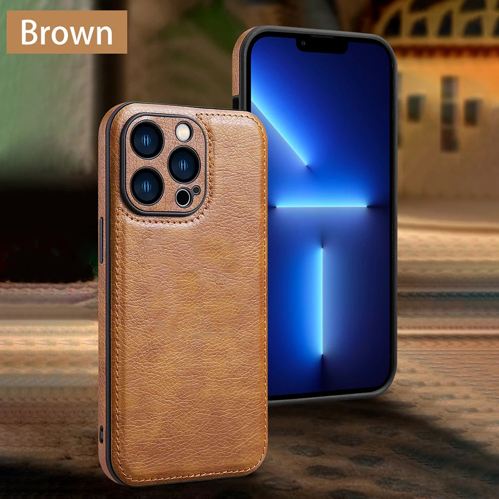 Soft Leather Case for iPhone 17 14 13 12 11 16 Pro Max XR 15