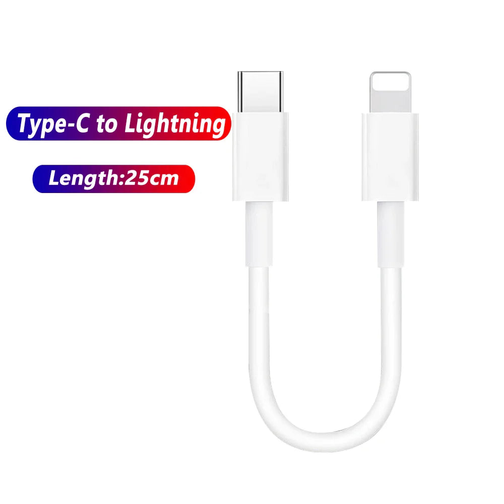 25Cm Type C Charging Cable 60W High Speed Usb C To Typec Extension Cable For Phone 15 Cellphone Tablet