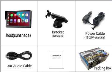 7 IPS Car Smart Screen Wireless Carplay Auto